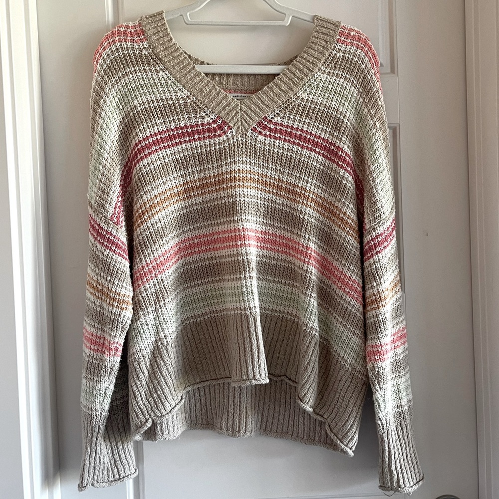 American Eagle Striped Sweater🤎